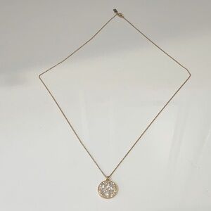 Kate Spade Costume Gold Tone Necklace with Crystal Pendant